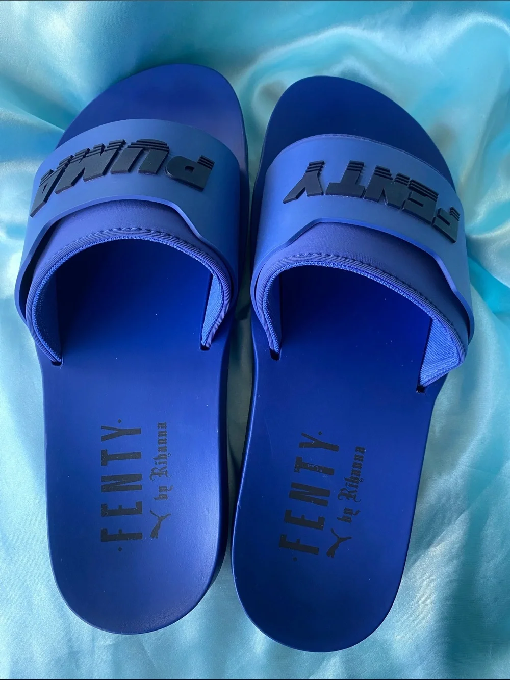 FENTY x PUMA Electric Blue Beach Slide Sandals